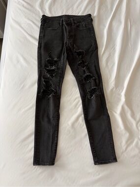 American Eagle Outfitters Black Washed Skinny Jeans